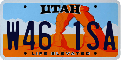 UT license plate W461SA
