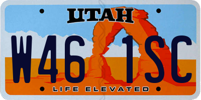 UT license plate W461SC