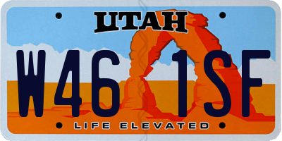 UT license plate W461SF