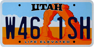 UT license plate W461SH