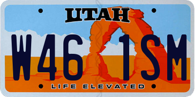 UT license plate W461SM