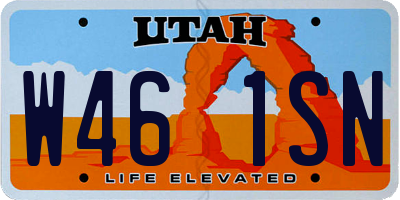 UT license plate W461SN