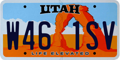 UT license plate W461SV