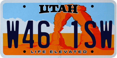 UT license plate W461SW
