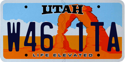UT license plate W461TA