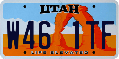 UT license plate W461TF