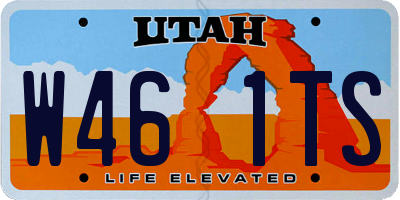 UT license plate W461TS