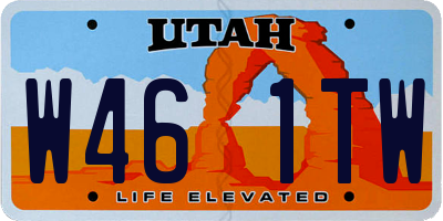 UT license plate W461TW