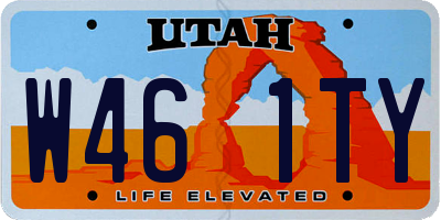 UT license plate W461TY