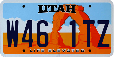 UT license plate W461TZ