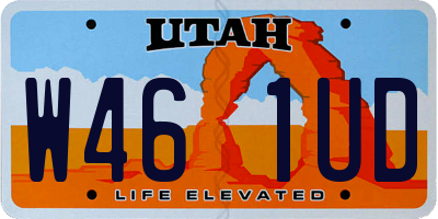 UT license plate W461UD
