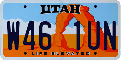 UT license plate W461UN