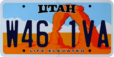 UT license plate W461VA