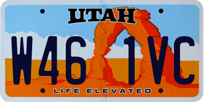 UT license plate W461VC