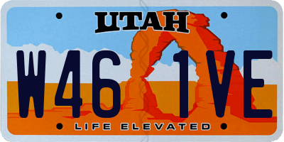 UT license plate W461VE