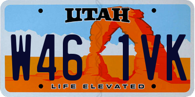 UT license plate W461VK