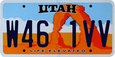 UT license plate W461VV