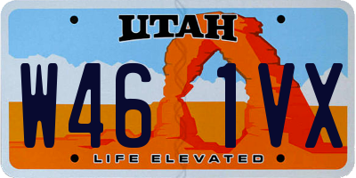 UT license plate W461VX