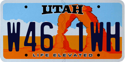UT license plate W461WH