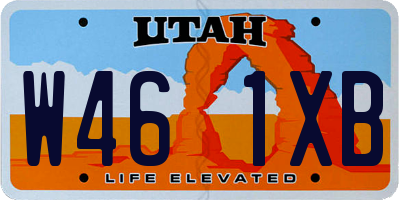 UT license plate W461XB