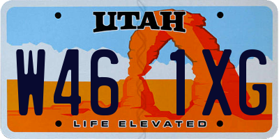 UT license plate W461XG