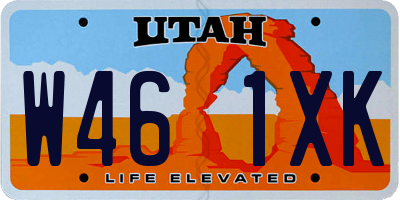 UT license plate W461XK