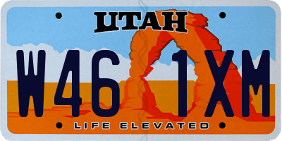 UT license plate W461XM