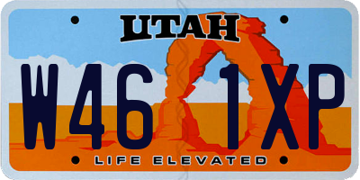 UT license plate W461XP