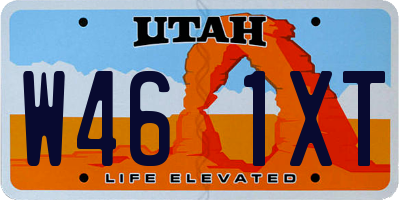 UT license plate W461XT