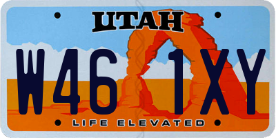 UT license plate W461XY