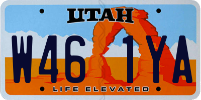 UT license plate W461YA