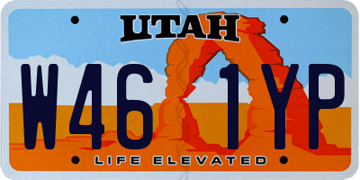 UT license plate W461YP