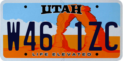 UT license plate W461ZC