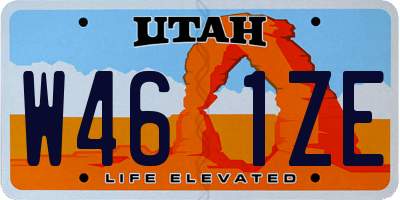 UT license plate W461ZE