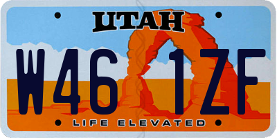 UT license plate W461ZF