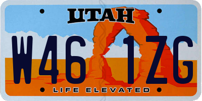 UT license plate W461ZG