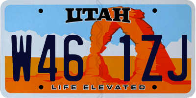 UT license plate W461ZJ