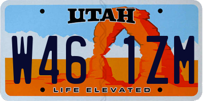 UT license plate W461ZM