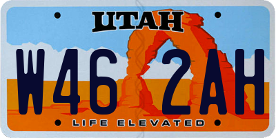 UT license plate W462AH