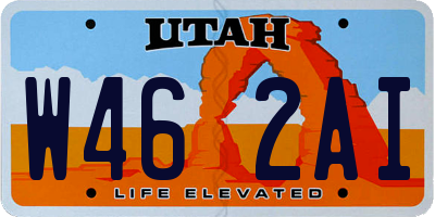 UT license plate W462AI