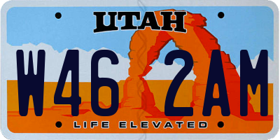 UT license plate W462AM