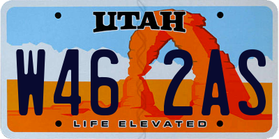 UT license plate W462AS