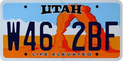 UT license plate W462BF