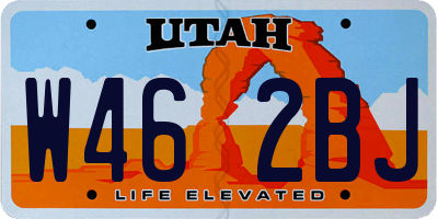 UT license plate W462BJ