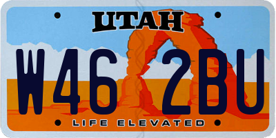 UT license plate W462BU