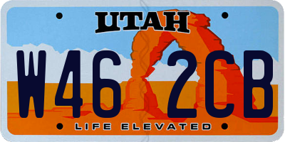UT license plate W462CB