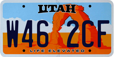 UT license plate W462CF