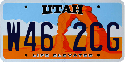UT license plate W462CG