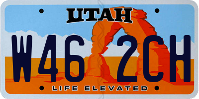 UT license plate W462CH