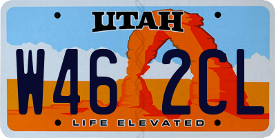 UT license plate W462CL